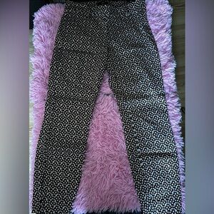H&M sz 4 Black, brown and cream printed dressy/casual cotton pants